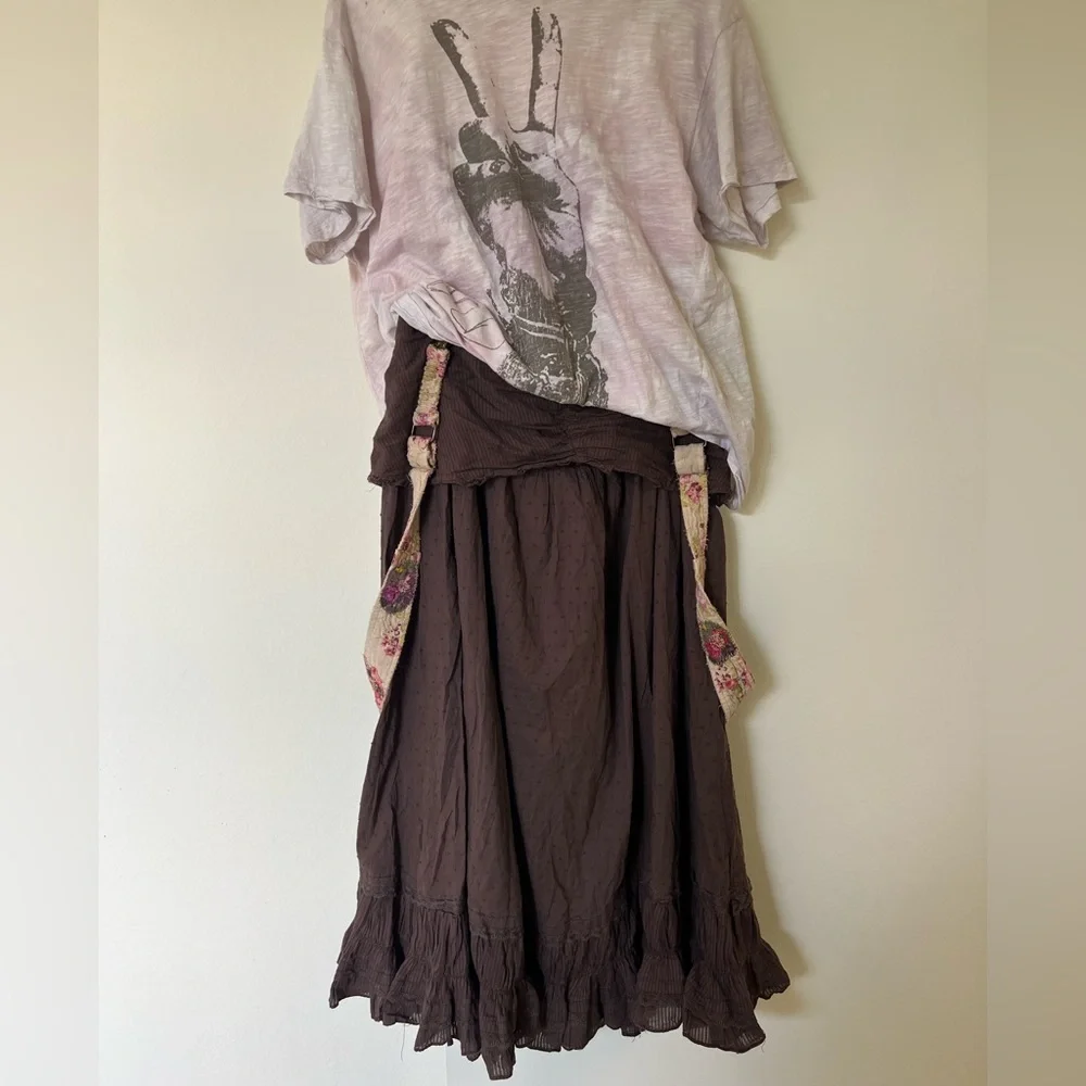 Vintage cotton skirt / size medium - Picture 4 of 14